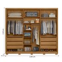 Ver imagem 6 de Guarda Roupa Arizona 260cm 3 Portas com Espelho Freijó Moval