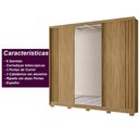 Ver imagem 3 de Guarda Roupa Arizona 260cm 3 Portas com Espelho Freijó Moval