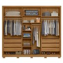 Ver imagem 7 de Guarda Roupa Arizona 260cm 3 Portas com Espelho Freijó Moval