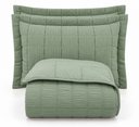 Ver imagem 1 de Kit Cobre Leito Linen Casal Micropercal 300 Fios Matelassê Colcha 3 Peças Efeito Creponado Verde