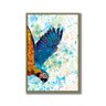 Quadro Decorativo Textura CX Alta Arara Azul 1 pç 40x60 - Moldura Caqui - 2