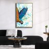 Quadro Decorativo Textura CX Alta Arara Azul 1 pç 40x60 - Moldura Caqui - 5