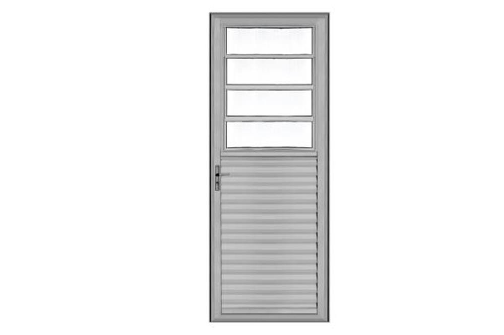 Porta Basculante Esquerda 2,10 X 0,80 Alumínio Brilhante