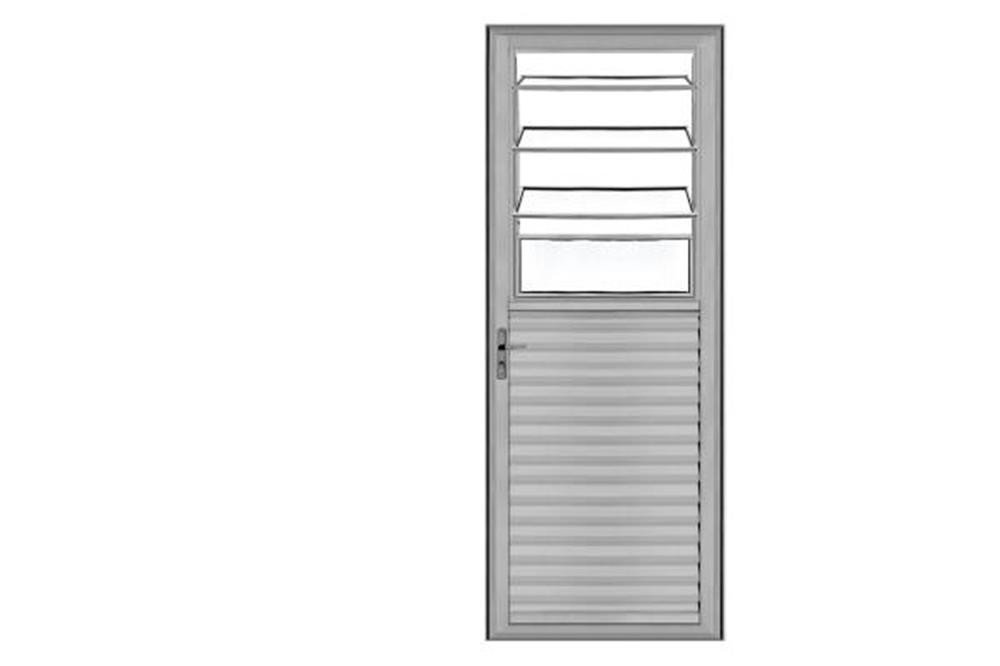 Porta Basculante Esquerda 2,10 X 0,80 Alumínio Brilhante - 2