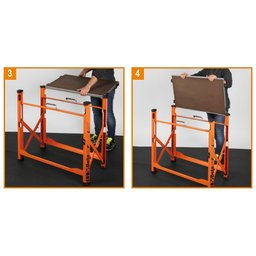 Bancada de Trabalho Dobrável Leve Compacta 0,8 Metros 200kg C56pl o Beta - 3