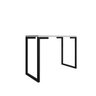 Mesa Industrial Escritório Branca Base Preta 100x60cm - Belliv Decor - 2