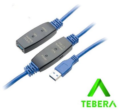 Cabo Extensor Usb 3.0 Macho/femea C/ Repetidor de Sinal 20m