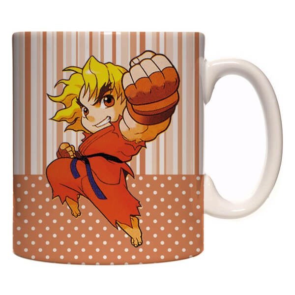 Caneca Exclusiva Pocket Fighter Ken MadeiraMadeira