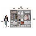 Ver imagem 2 de Guarda Roupa Casal Logan 3 Portas 4 Gavetas Neve com Nicho – Novo Horizonte