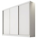 Ver imagem 1 de Guarda Roupa Casal Logan 3 Portas 4 Gavetas Neve com Nicho – Novo Horizonte