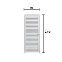 Ver imagem 3 de Porta Palheta 2.10 X 0.90 Aluminio Branco Lado Esquerdo - Hale