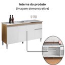 Ver imagem 5 de Balcao para Pia sem Tampo 145 Cm Tatiane Amendoa Branco Reajl Moveis