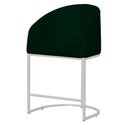 Ver imagem 1 de Poltrona Estilo Banqueta Mia Tecido Suede Base Metal Branco - Estopar Poltrona Mia Base Branca Suede