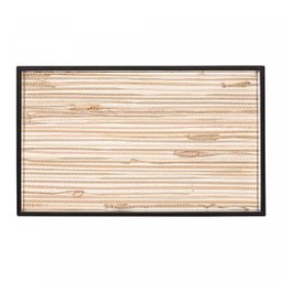 Bandeja de Metal Preta C/ Palha 20cm X 30cm X 3cm 5628 Lyor - 2