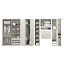 Ver imagem 2 de Guarda Roupa de Canto Solteiro 7 Portas e 5 Gavetas com Espelho Legno Crema com Branco Prime Luciane