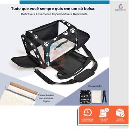 Bolsa de Transporte Pet Avião Viagem para Reforçada Cachorros e Gatos Cabine - Duke & Dixie - 2