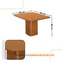 Ver imagem 2 de Mesa de Jantar Eloise 90cm Tampo Mdf Canto Copo Moderna Mobília