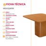 Mesa de Jantar Eloise 90cm Tampo Mdf Canto Copo Moderna Mobília - 4