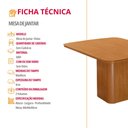 Ver imagem 4 de Mesa de Jantar Eloise 90cm Tampo Mdf Canto Copo Moderna Mobília