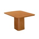 Ver imagem 1 de Mesa de Jantar Eloise 90cm Tampo Mdf Canto Copo Moderna Mobília