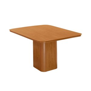Mesa de Jantar Eloise 90cm Tampo Mdf Canto Copo Moderna Mobília