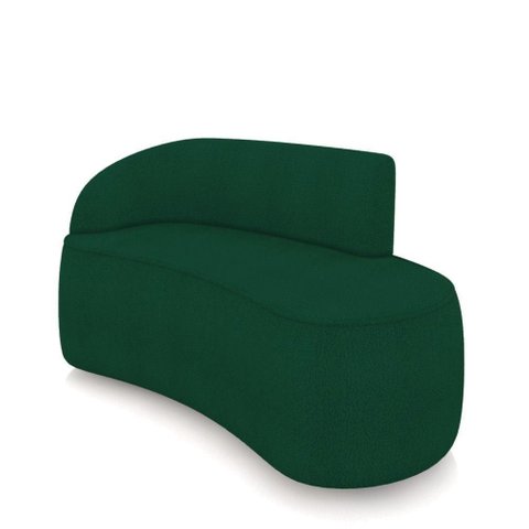 Sofá 2 Lugares Orgânico 140 Cm Morgan Bouclê Verde D03 - D'Rossi