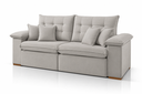 Ver imagem 1 de Sofá Retrátil e Reclinável Sorento - Conforto Soft D28 com 20cm de Espuma:Veludo Bege/1,90