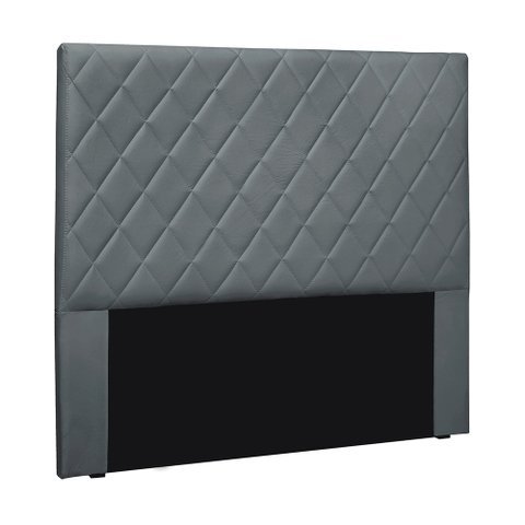 Cabeceira Cama Box Solteiro 90 Cm Dubai Veludo Cinza S04 - D'Rossi