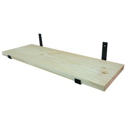 Prateleira Madeira de Pino 60x15 com Mão Francesa Arte na Arte Prateleira Madeira de Pino Suporte Mã - 1