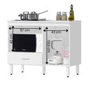 Ver imagem 2 de Balcão Cozinha Cooktop Blane 105cm com 1 Porta e 1 Gaveta Branco