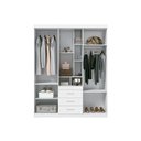 Ver imagem 2 de Guarda Roupa Havana Star 5.3 com Espelho Castanho/Off White - 4 portas, 3 Gavetas - Santos Andirá