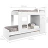 Beliche Armário Nicole Branco com Auxiliar e Colchões - 2