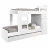 Beliche Armário Nicole Branco com Auxiliar e Colchões - 3