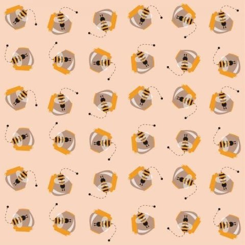 Papel de Parede Infantil Abelhas e Pote de Mel