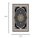 Ver imagem 3 de Tapete Persa Iraniano Azul Escuro 150x220cm para Sala Quarto e Hall