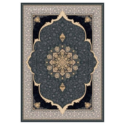 Tapete Persa Iraniano Azul Escuro 150x220cm para Sala Quarto e Hall