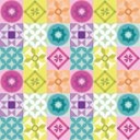 Ver imagem 1 de Papel de Parede Infantil Azulejo Geométrico Vivo