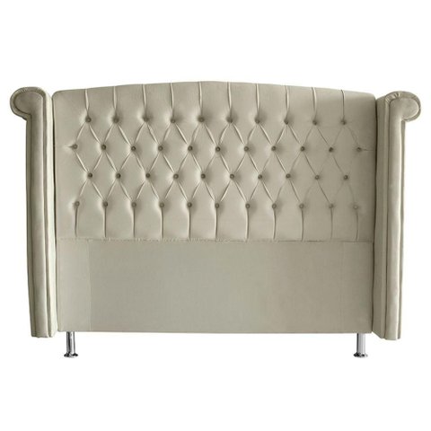 Cabeceira de Cama Box Luxo Queen 160 Cm Suede Porcelana do Lar Móveis