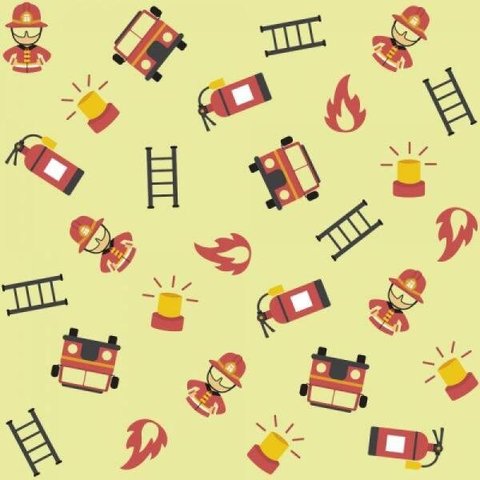 Papel de Parede Infantil Bombeiro