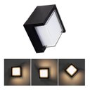 Ver imagem 2 de Arandela Iglu Preta Quadrada 13x13cm 8w 3000k Ip65 Preta