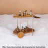 Carrinho Bar Chá Café com Rodas para Decoração Gourmet: Carrinho Gold Estilo - 7