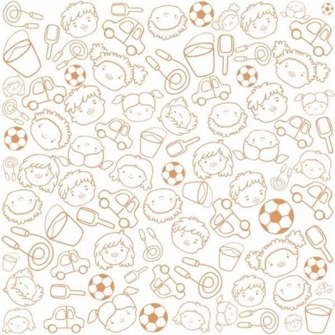 Papel de Parede Infantil Crianças e Brinquedos