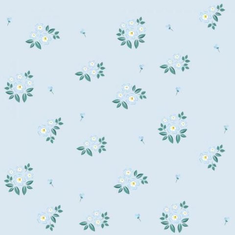 Papel de Parede Infantil Flor Azul