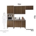 Ver imagem 3 de Cozinha Modulada Compacta 4 Peças com Tampo e Espaço para Forno e Micro-ondas Linea Luciane Móveis