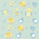Ver imagem 1 de Papel de Parede Infantil Passarinhos