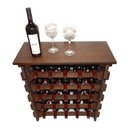 Ver imagem 2 de Adega Vinho Madeira 25 Garrafas Tipo Mesinha Imbuia C05
