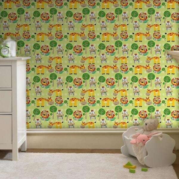 Papel De Parede Infantil Safari Madeiramadeira