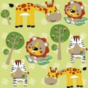 Ver imagem 1 de Papel de Parede Infantil Safari