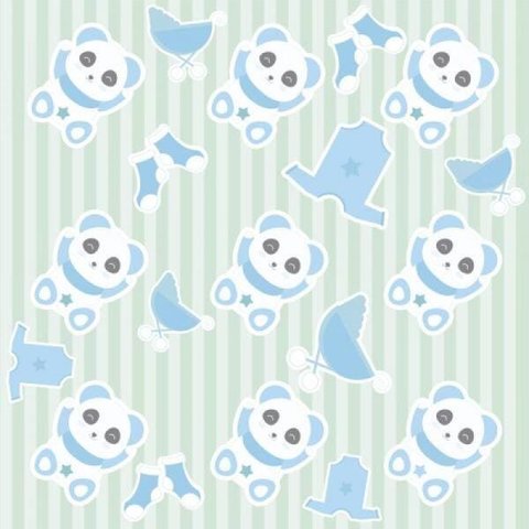 Papel de Parede Infantil Ursinho Menino