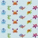 Ver imagem 1 de Papel de Parede Infantil Fundo do Mar Colorido